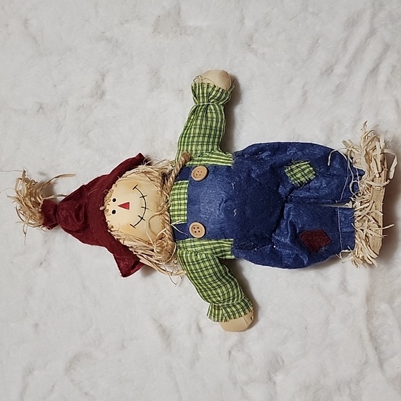 VINTAGE  SCARECROW  COUPLE DECORATIVE ITEMS - Picture 5 of 9